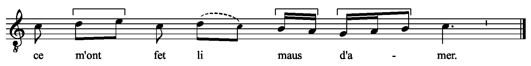 Refrain musical notation